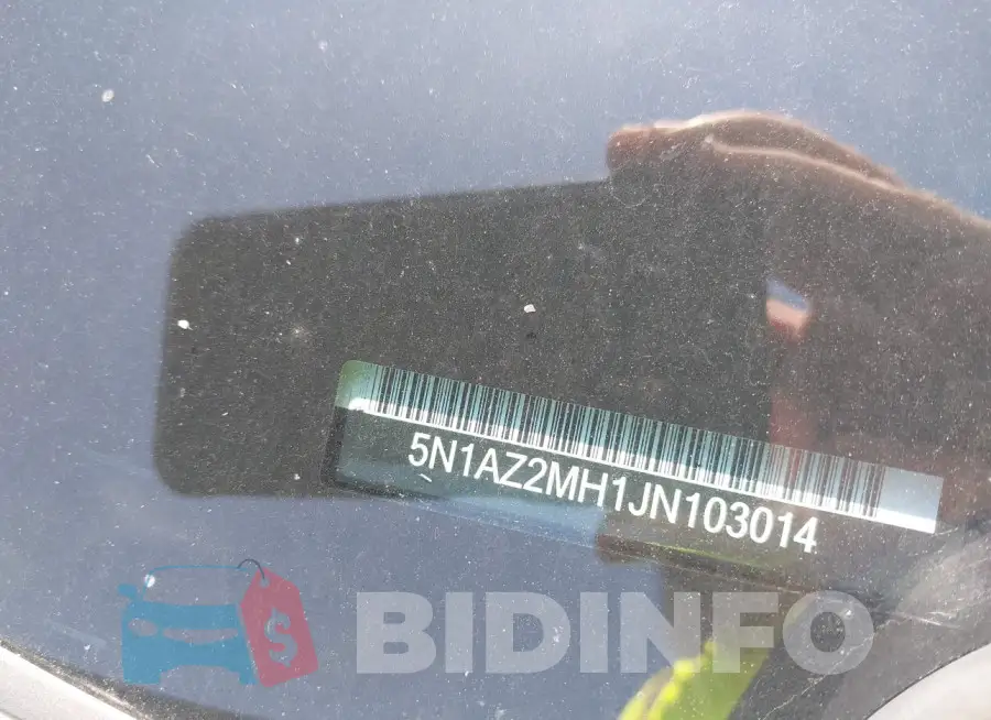 5N1AZ2MH1JN103014 Photo# 9