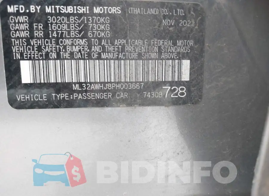 ML32AWHJ8PH003667 Photo# 9