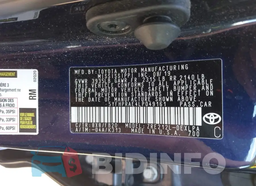 5YFHPRAE4LP049161 Photo# 9
