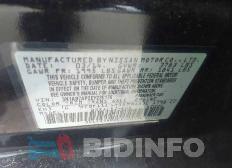 3N1AB7AP2EY220176 Photo# 9
