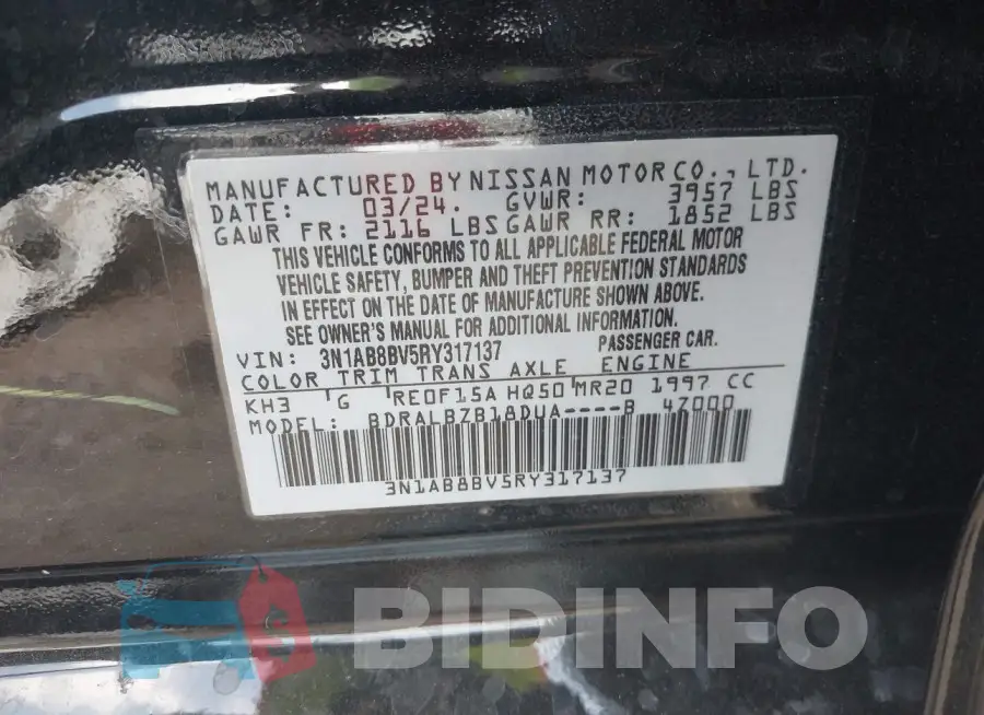 3N1AB8BV5RY317137 Photo# 9