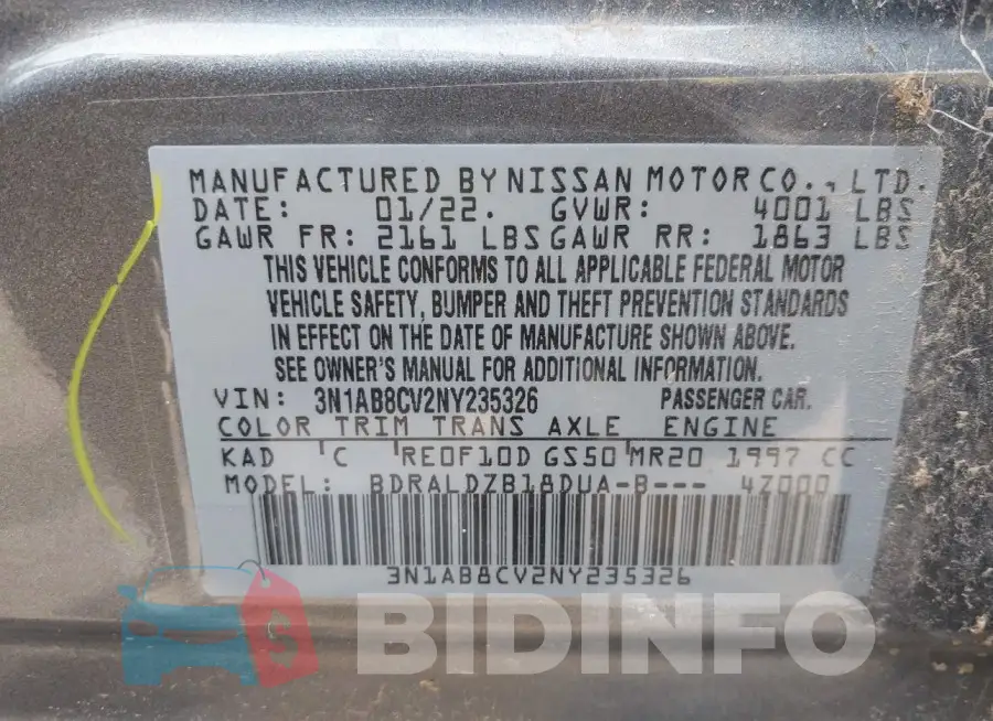 3N1AB8CV2NY235326 Photo# 9