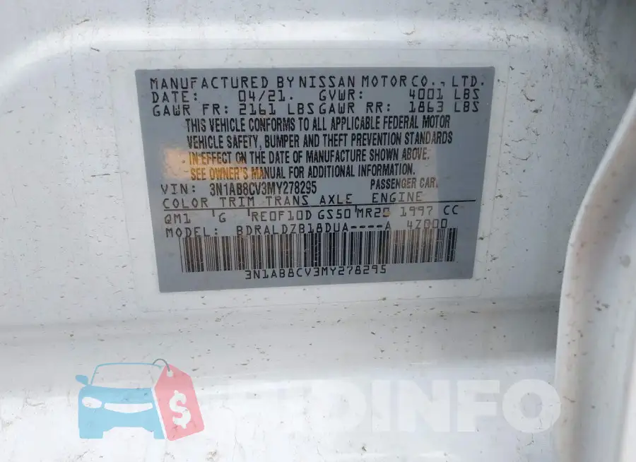 3N1AB8CV3MY278295 Photo# 9
