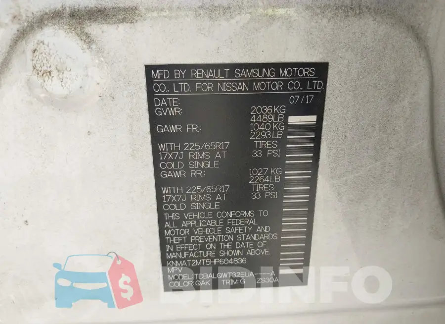 KNMAT2MT5HP604836 Photo# 9