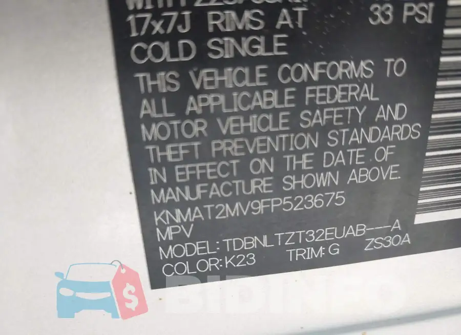 KNMAT2MV9FP523675 Photo# 9