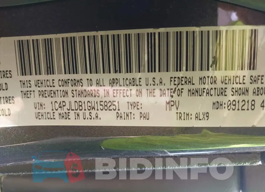 1C4PJLDB1GW158251 Photo# 9