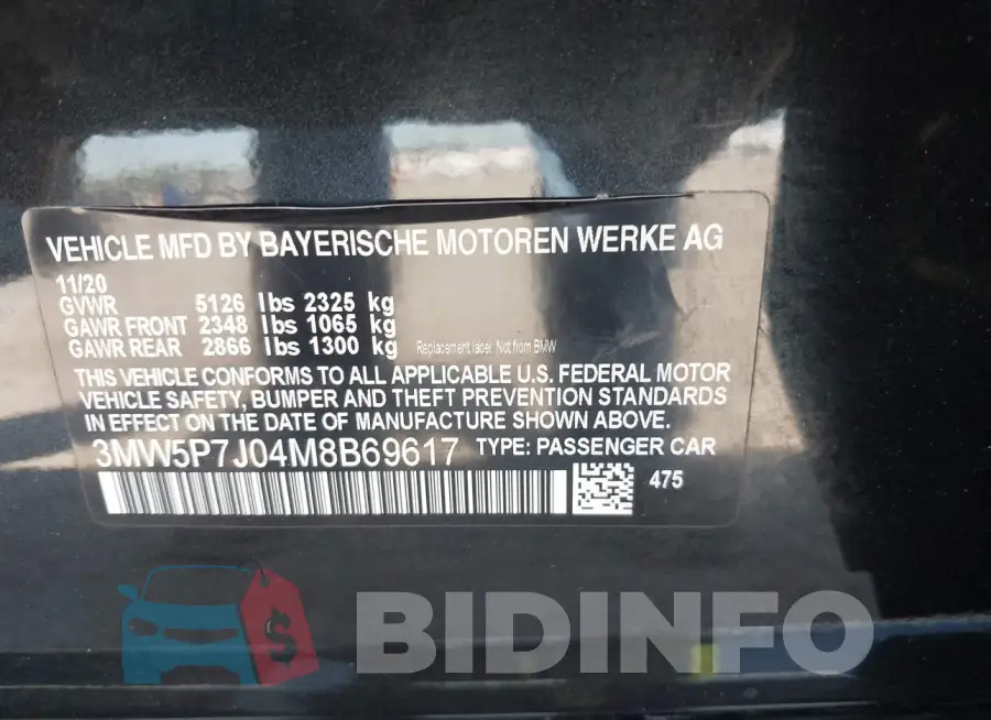 3MW5P7J04M8B69617 Photo# 9