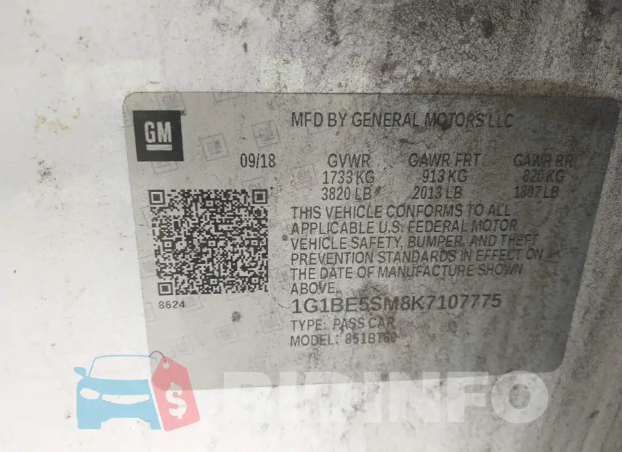 1G1BE5SM8K7107775 Photo# 9