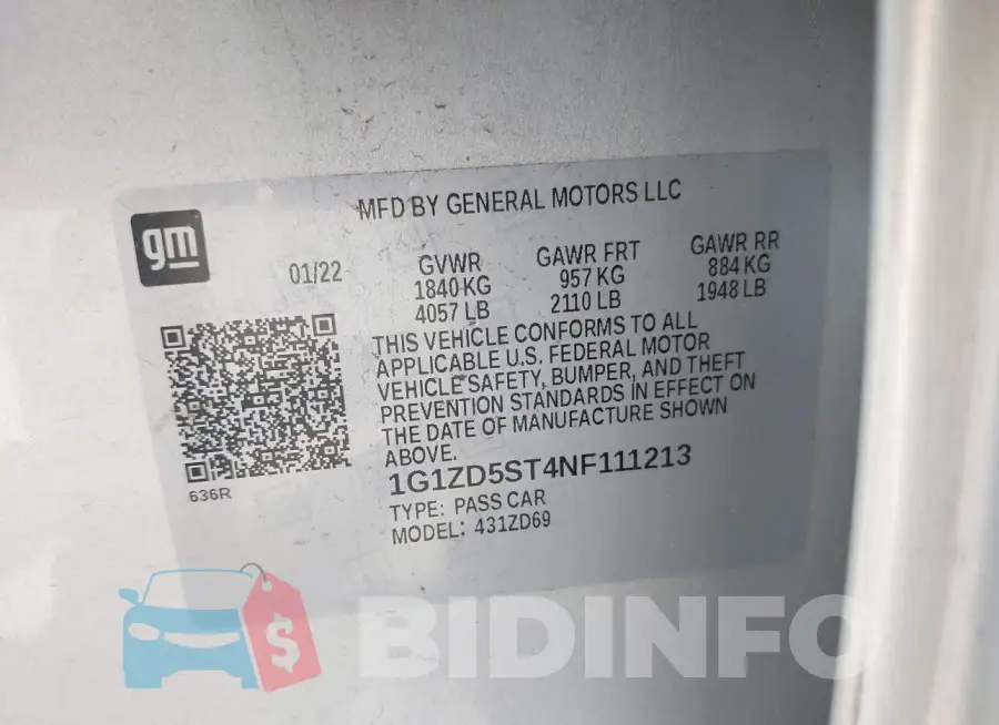 1G1ZD5ST4NF111213 Photo# 9