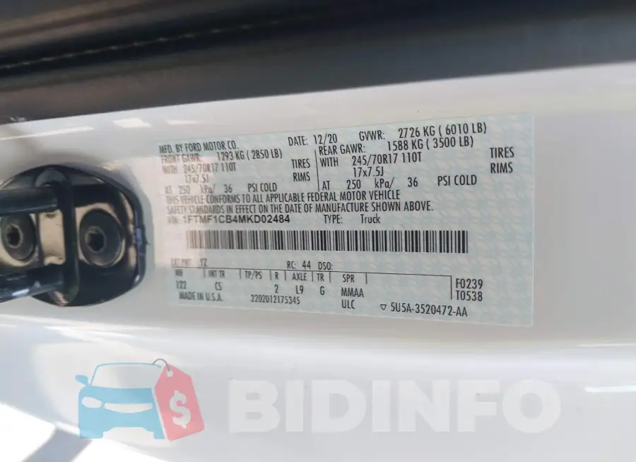 1FTMF1CB4MKD02484 Photo# 9