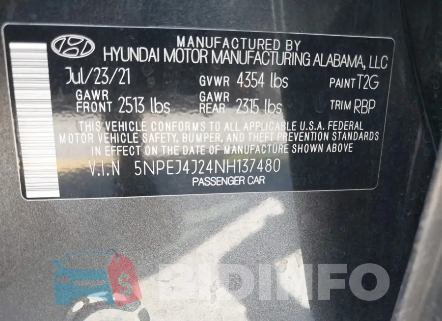 5NPEJ4J24NH137480 Photo# 9