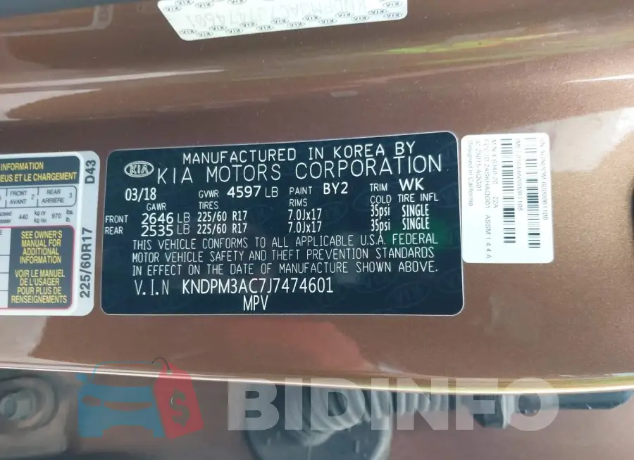 KNDPM3AC7J7474601 Photo# 9