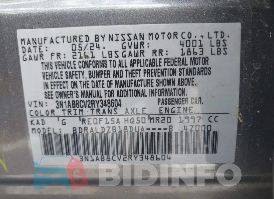 3N1AB8CV2RY348604 Photo# 9