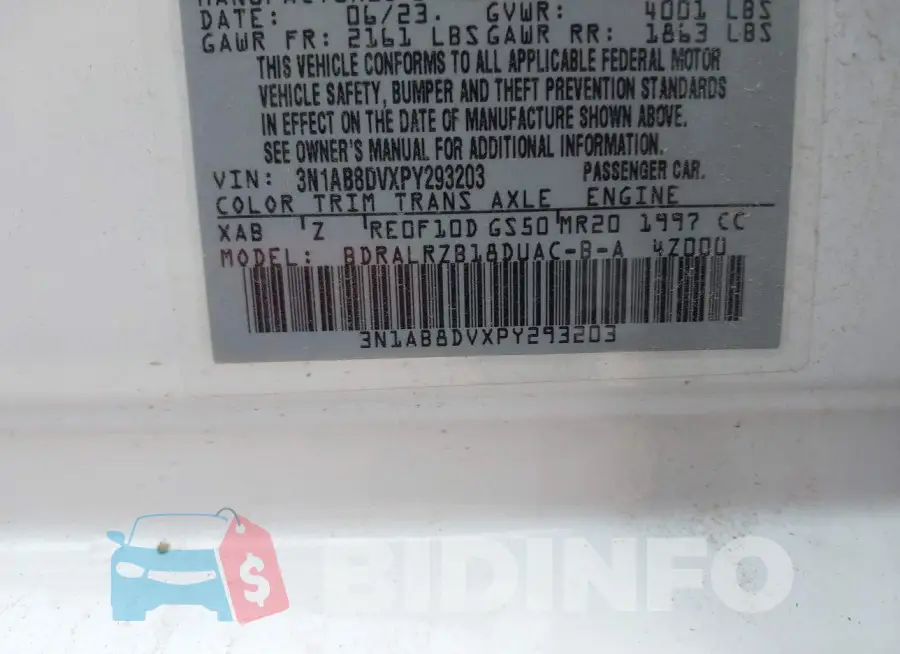 3N1AB8DVXPY293203 Photo# 9