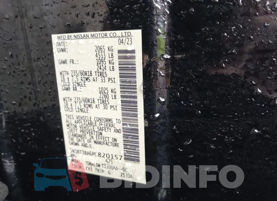 5N1BT3BA6PC820157 Photo# 9