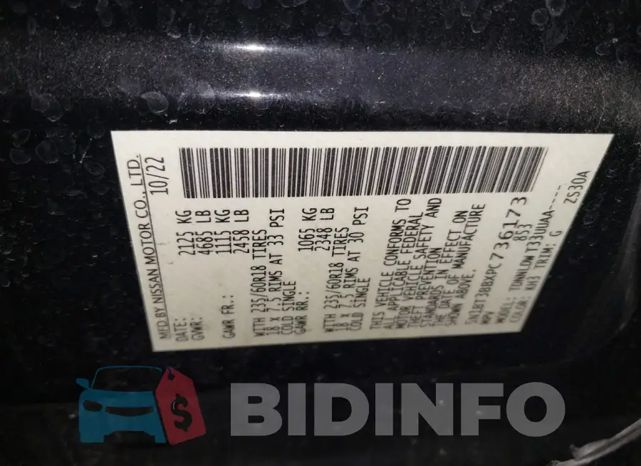 5N1BT3BBXPC736173 Photo# 9