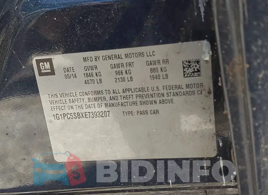 1G1PC5SBXE7393207 Photo# 9