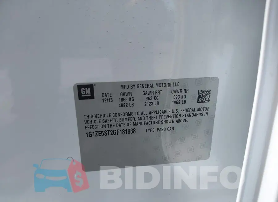 1G1ZE5ST2GF181888 Photo# 9