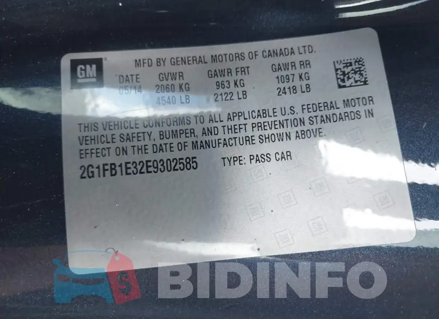 2G1FB1E32E9302585 Photo# 9