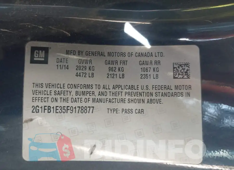 2G1FB1E35F9178877 Photo# 9