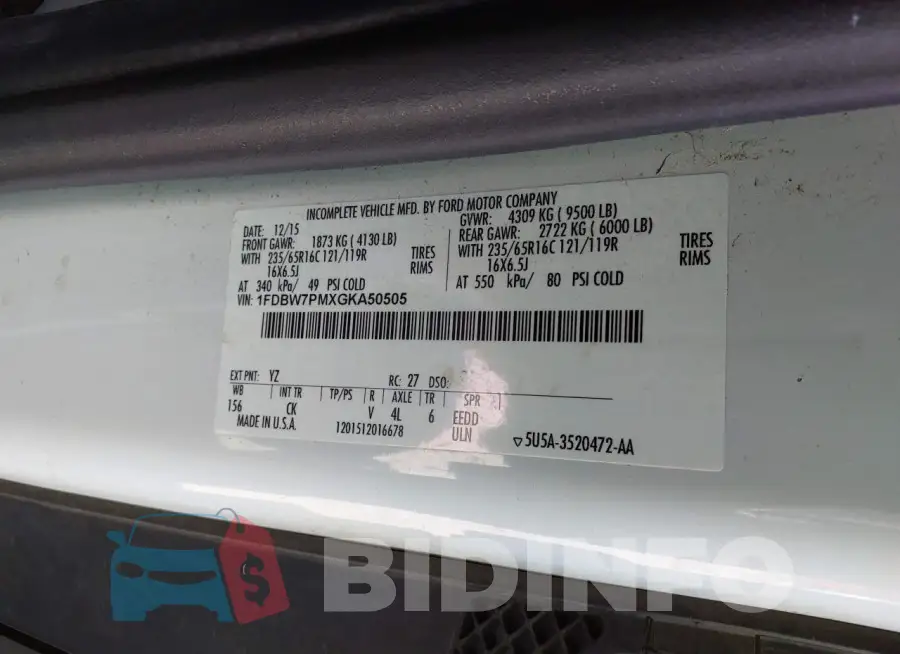 1FDBW7PMXGKA50505 Photo# 8