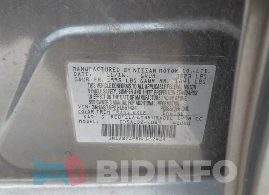 3N1AB7AP8HL657424 Photo# 9