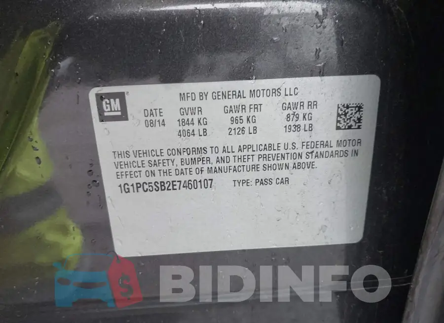 1G1PC5SB2E7460107 Photo# 9