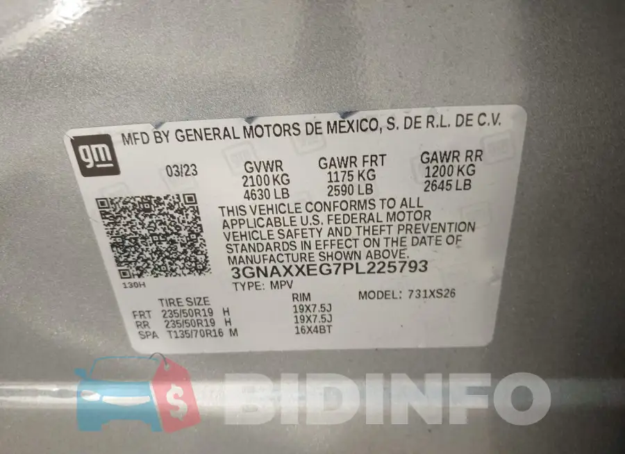 3GNAXXEG7PL225793 Photo# 9