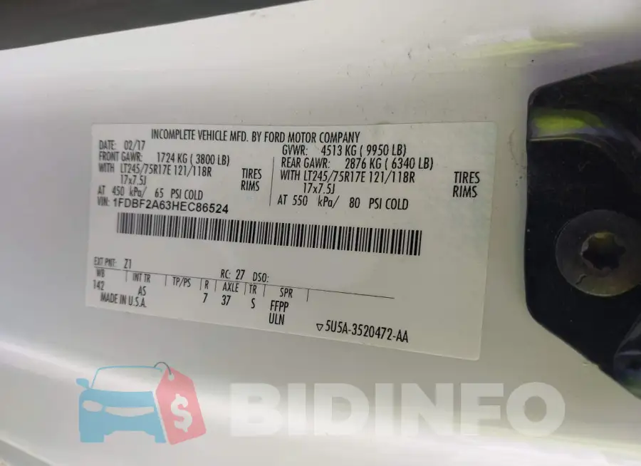 1FDBF2A63HEC86524 Photo# 9