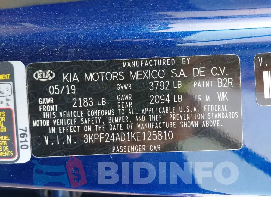 3KPF24AD1KE125810 Photo# 9