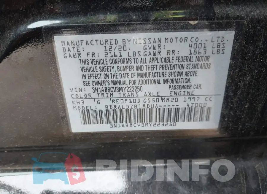 3N1AB8CV3MY223250 Photo# 9