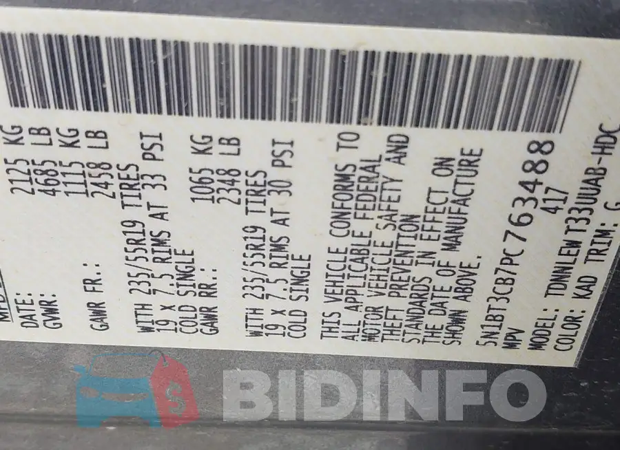 5N1BT3CB7PC763488 Photo# 9