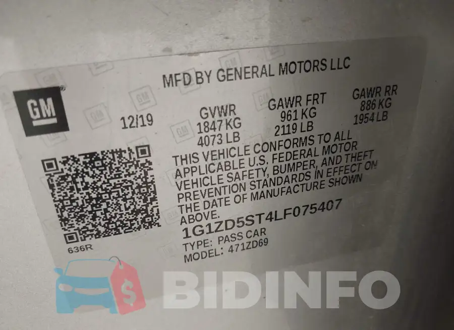 1G1ZD5ST4LF075407 Photo# 9