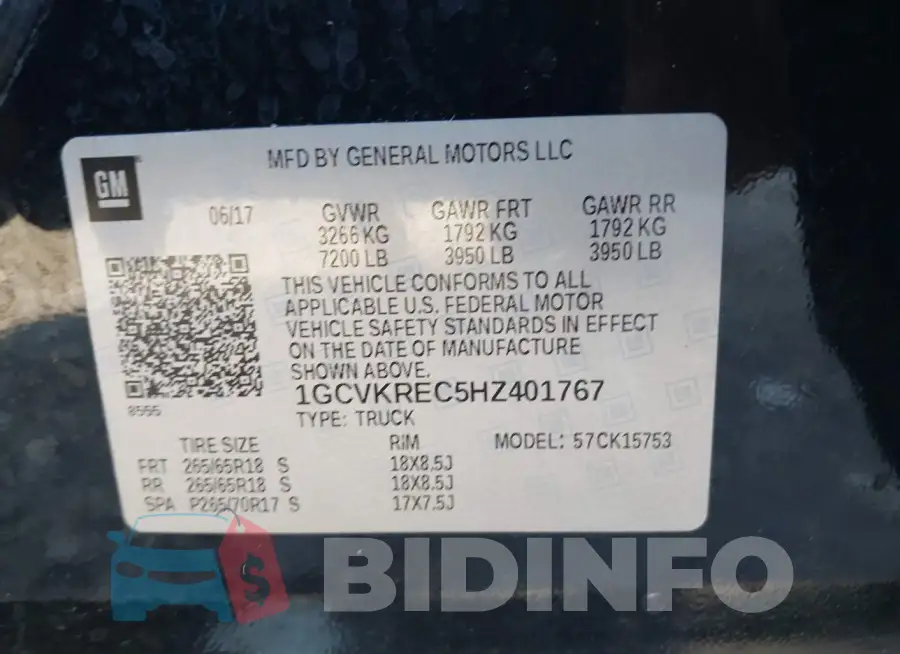 1GCVKREC5HZ401767 Photo# 9