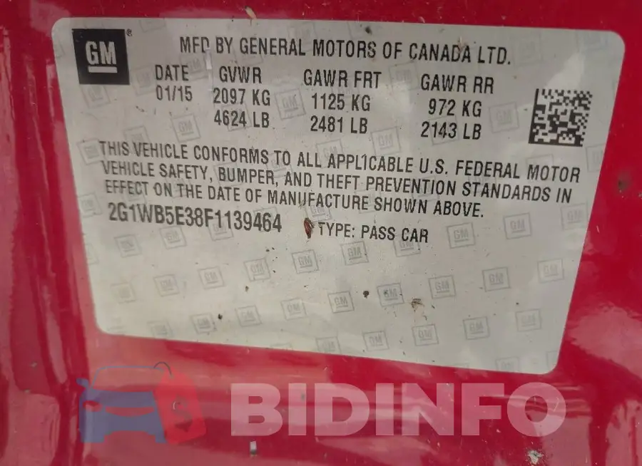 2G1WB5E38F1139464 Photo# 9