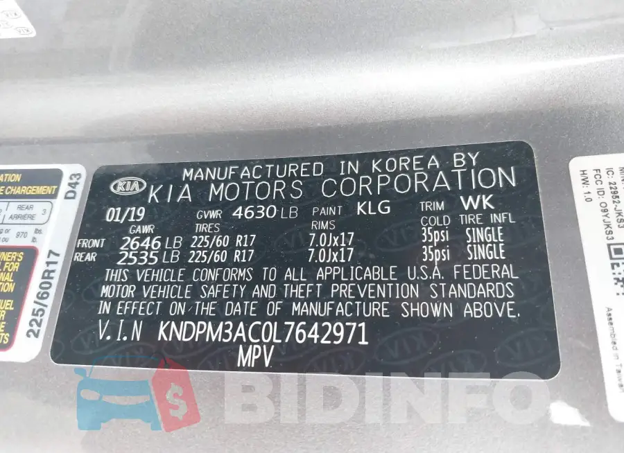 KNDPM3AC0L7642971 Photo# 9