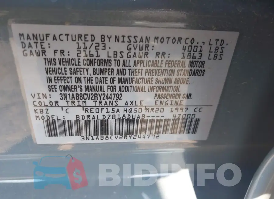 3N1AB8CV2RY244792 Photo# 9