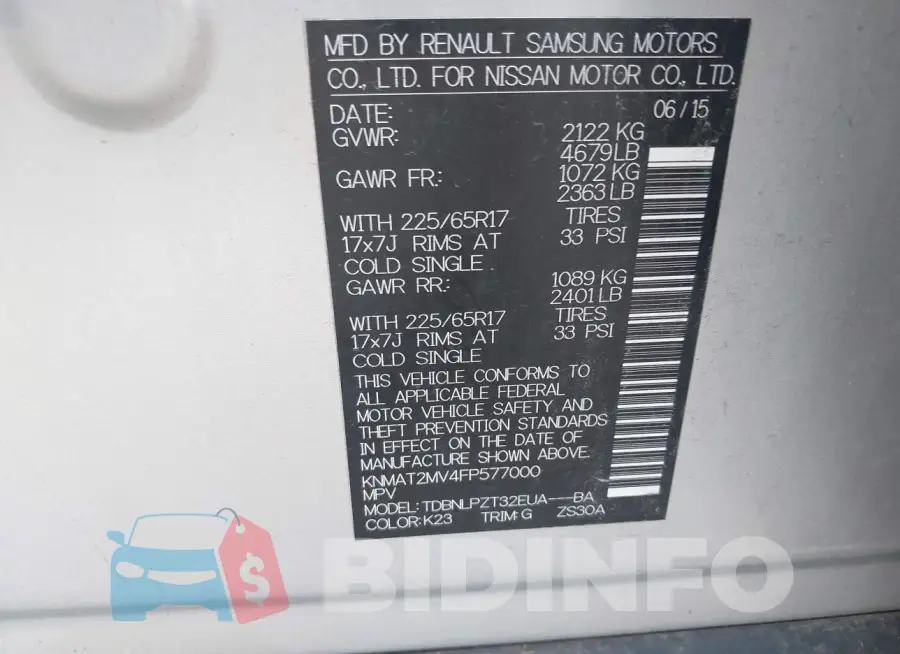 KNMAT2MV4FP577000 Photo# 9