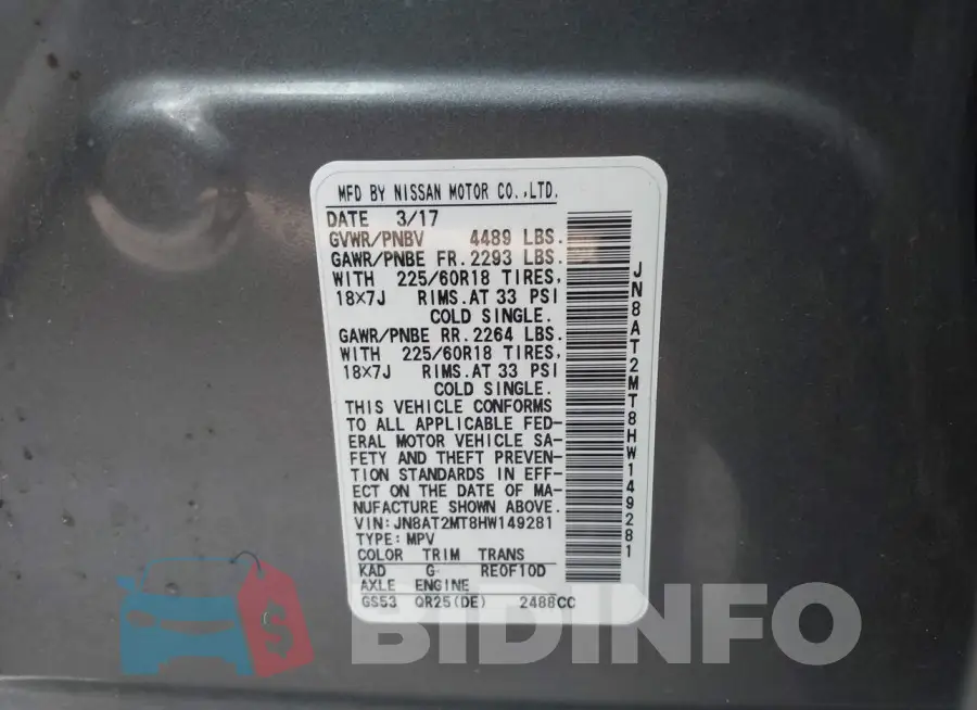 JN8AT2MT8HW149281 Photo# 9