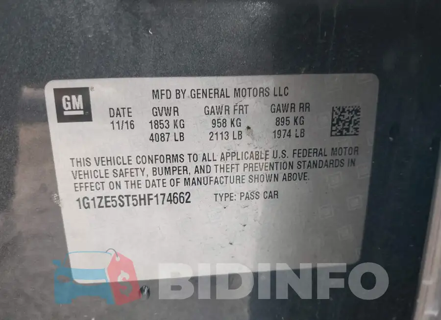 1G1ZE5ST5HF174662 Photo# 9