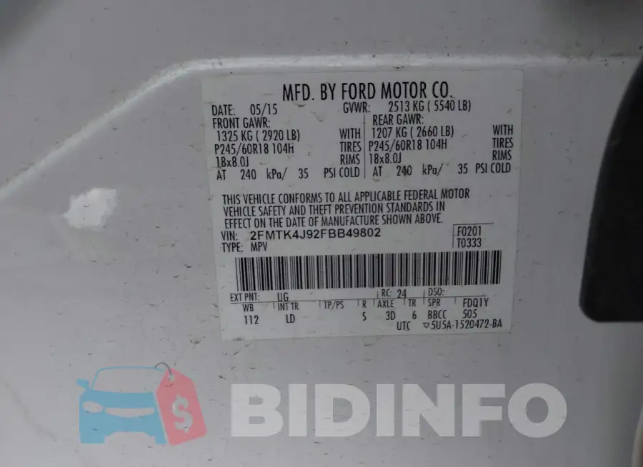 2FMTK4J92FBB49802 Photo# 9