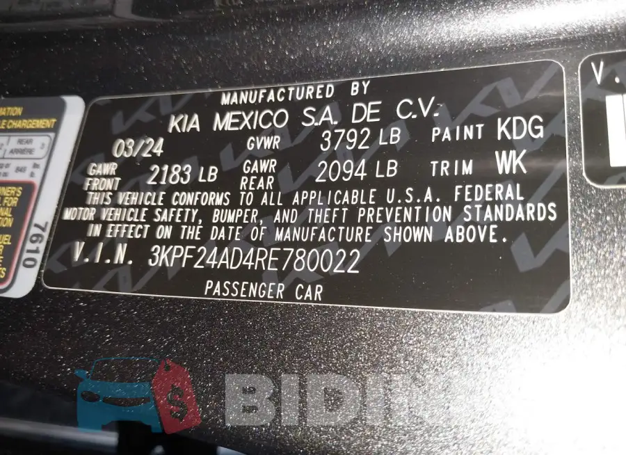 3KPF24AD4RE780022 Photo# 9