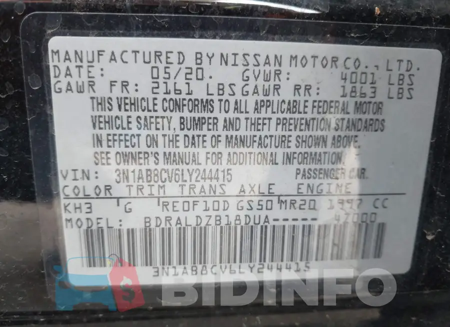 3N1AB8CV6LY244415 Photo# 9