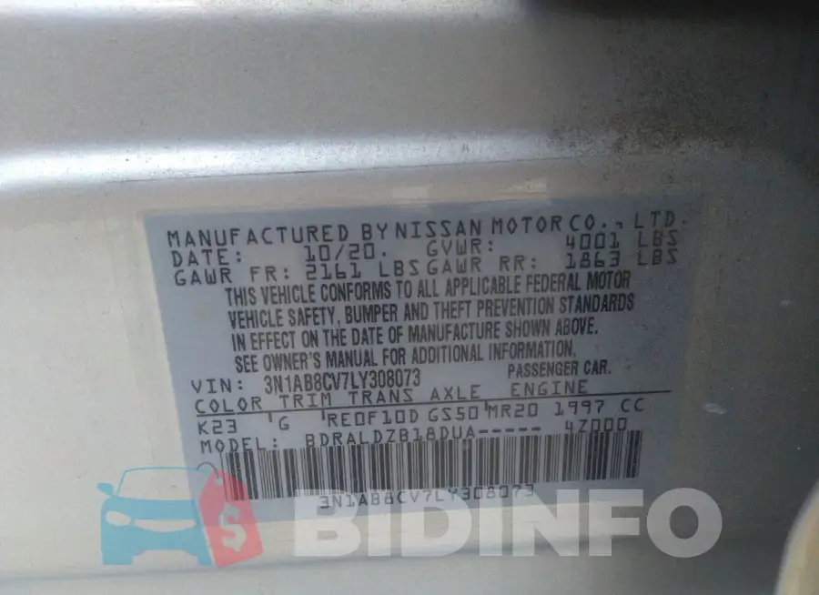 3N1AB8CV7LY308073 Photo# 9