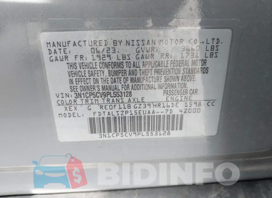 3N1CP5CV9PL553128 Photo# 9