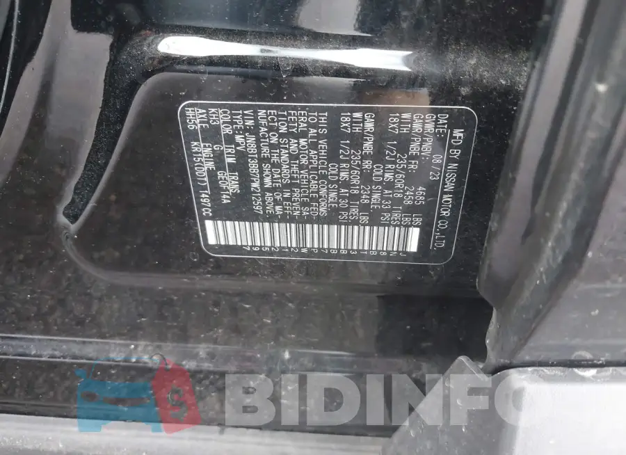 JN8BT3BB7PW212597 Photo# 9