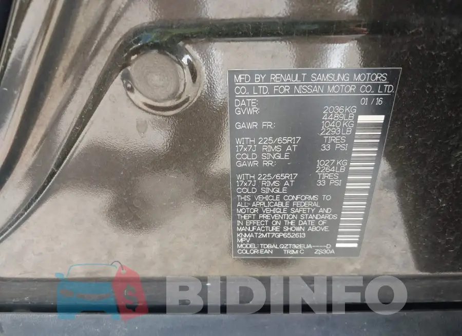 KNMAT2MT7GP652613 Photo# 9