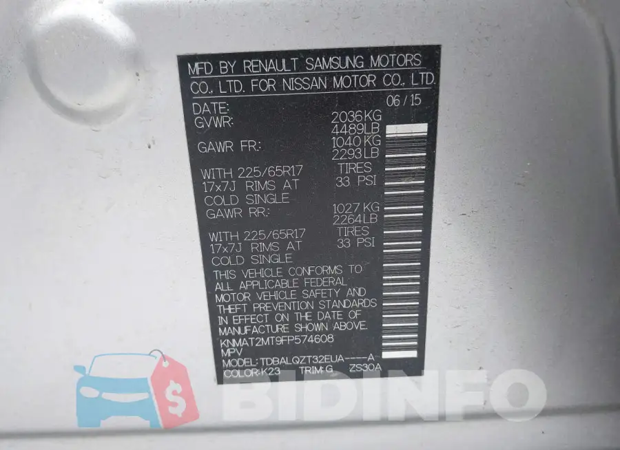 KNMAT2MT9FP574608 Photo# 9