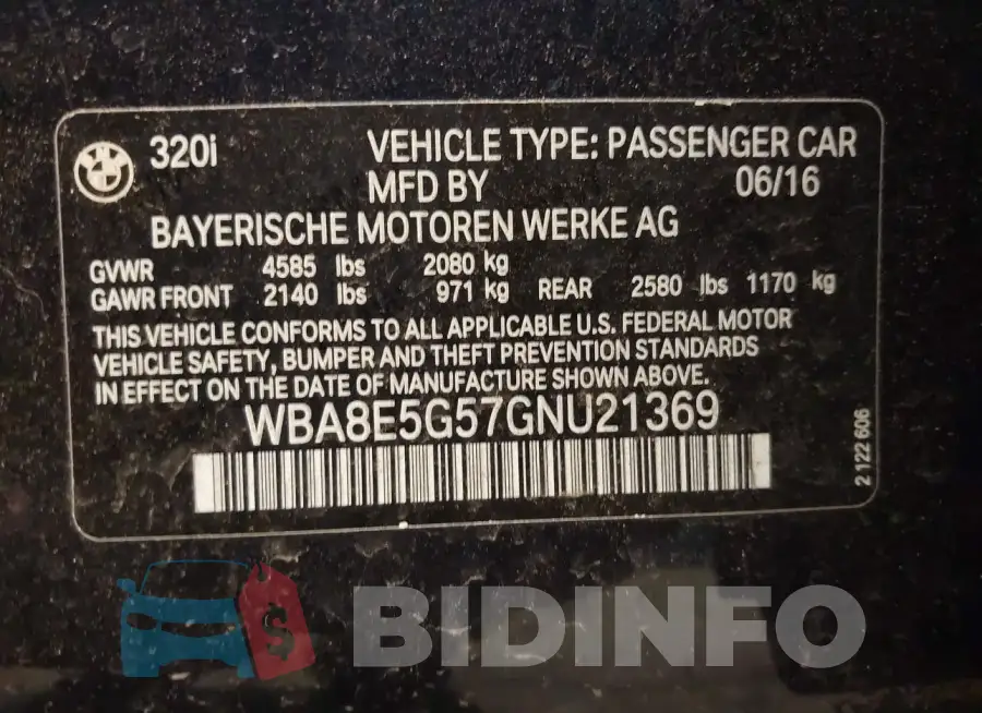 WBA8E5G57GNU21369 Photo# 9