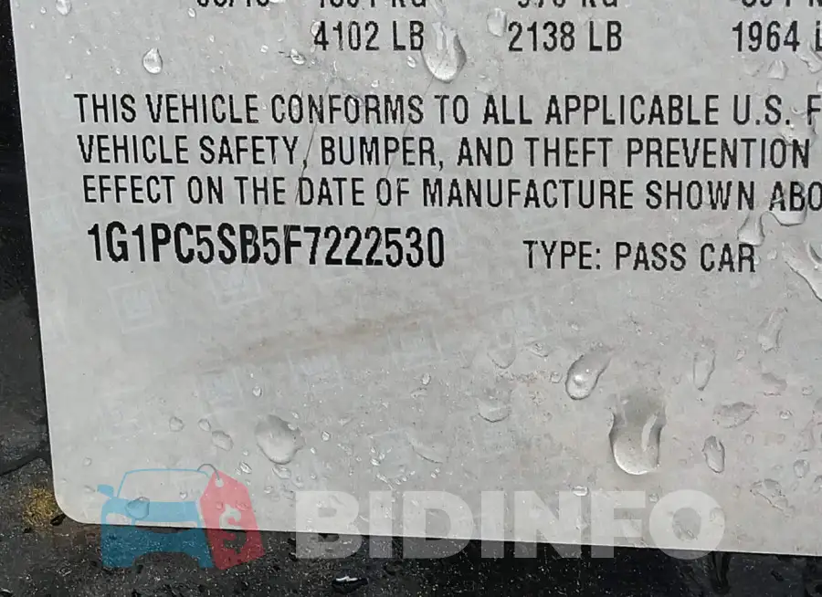 1G1PC5SB5F7222530 Photo# 9